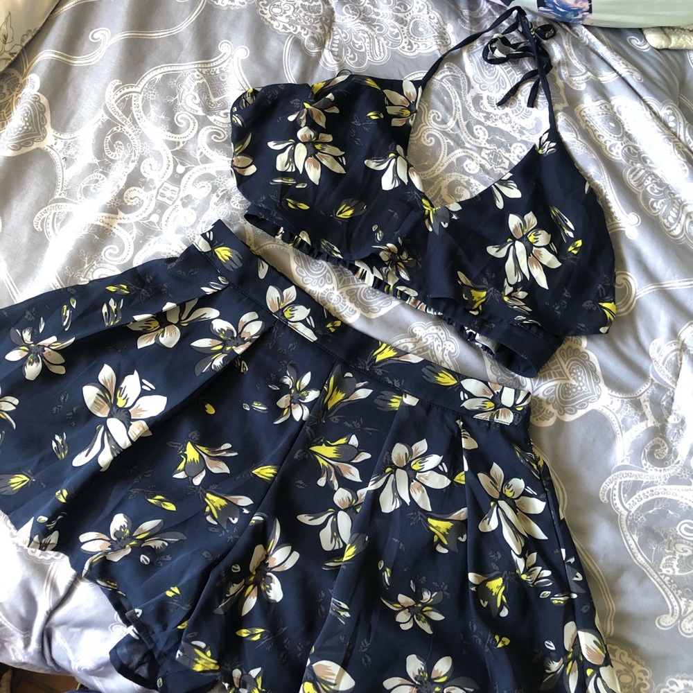 Floral Bra Top & Shorts Set